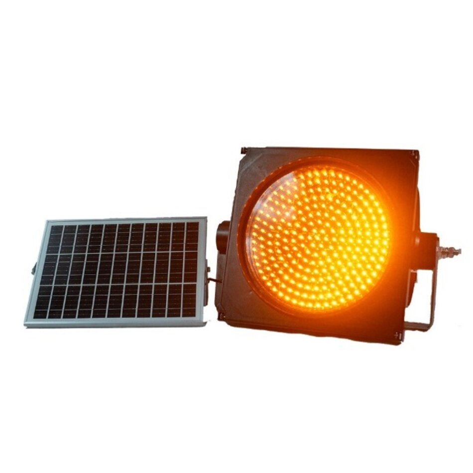 (Semáforo Solar Preventivo Intermitente LED 300 mm)